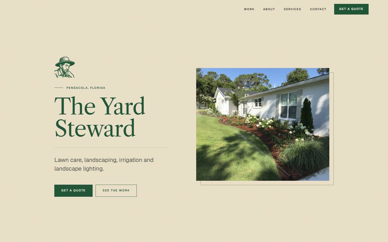 Homepage of The Yard Steward